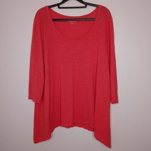 Eileen Fisher Coral blouse size 1X - Picture 1 of 5